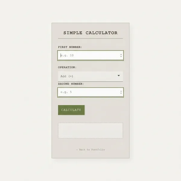 Modern PHP Calculator